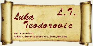 Luka Teodorović vizit kartica